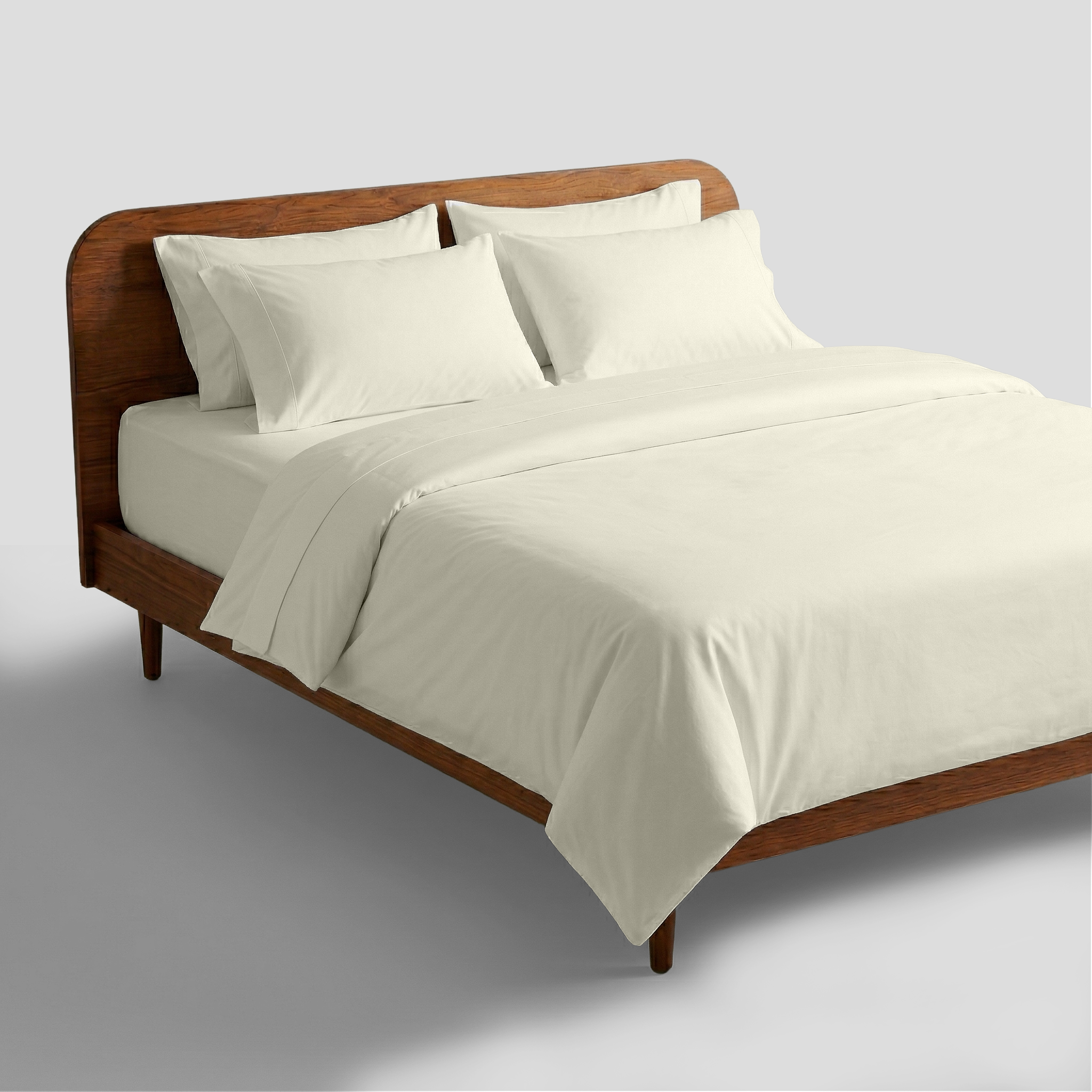 Ivory Organic Cotton Percale Flat Sheet