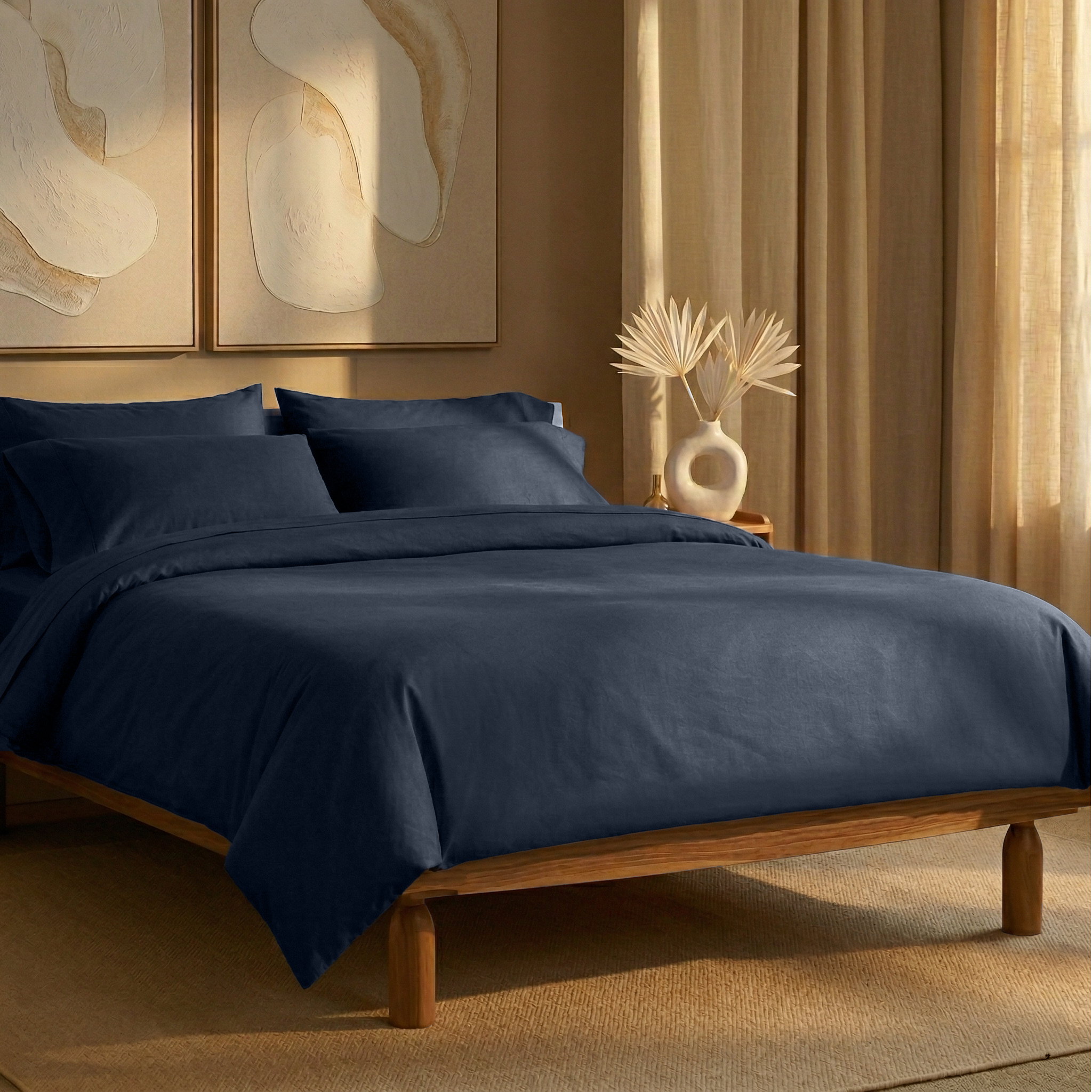 Nightfall Organic Cotton Percale Flat Sheet