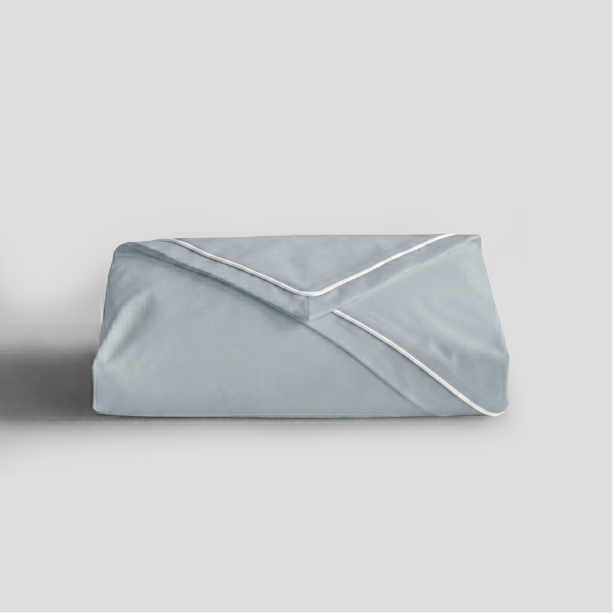 White Piped Percale Flat Sheet