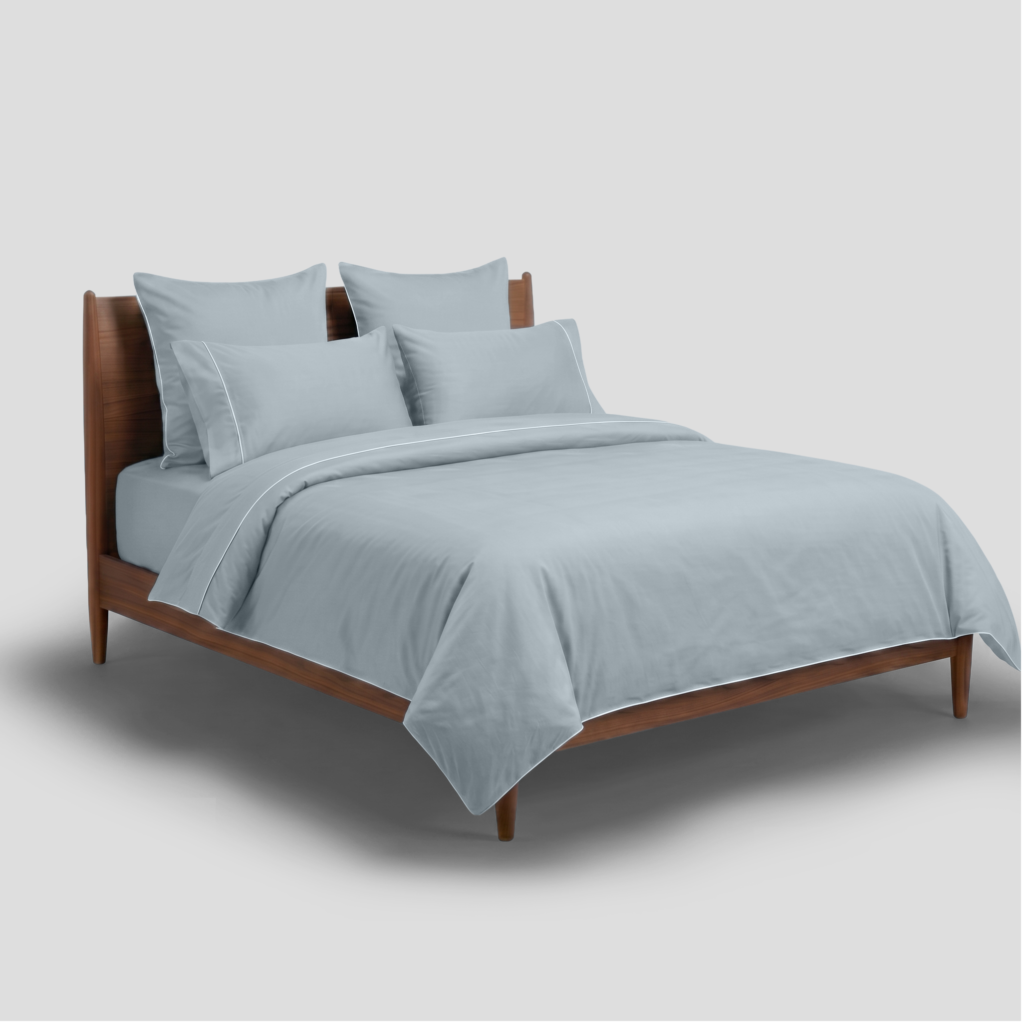 White Piped Percale Oxford Pillowcases
