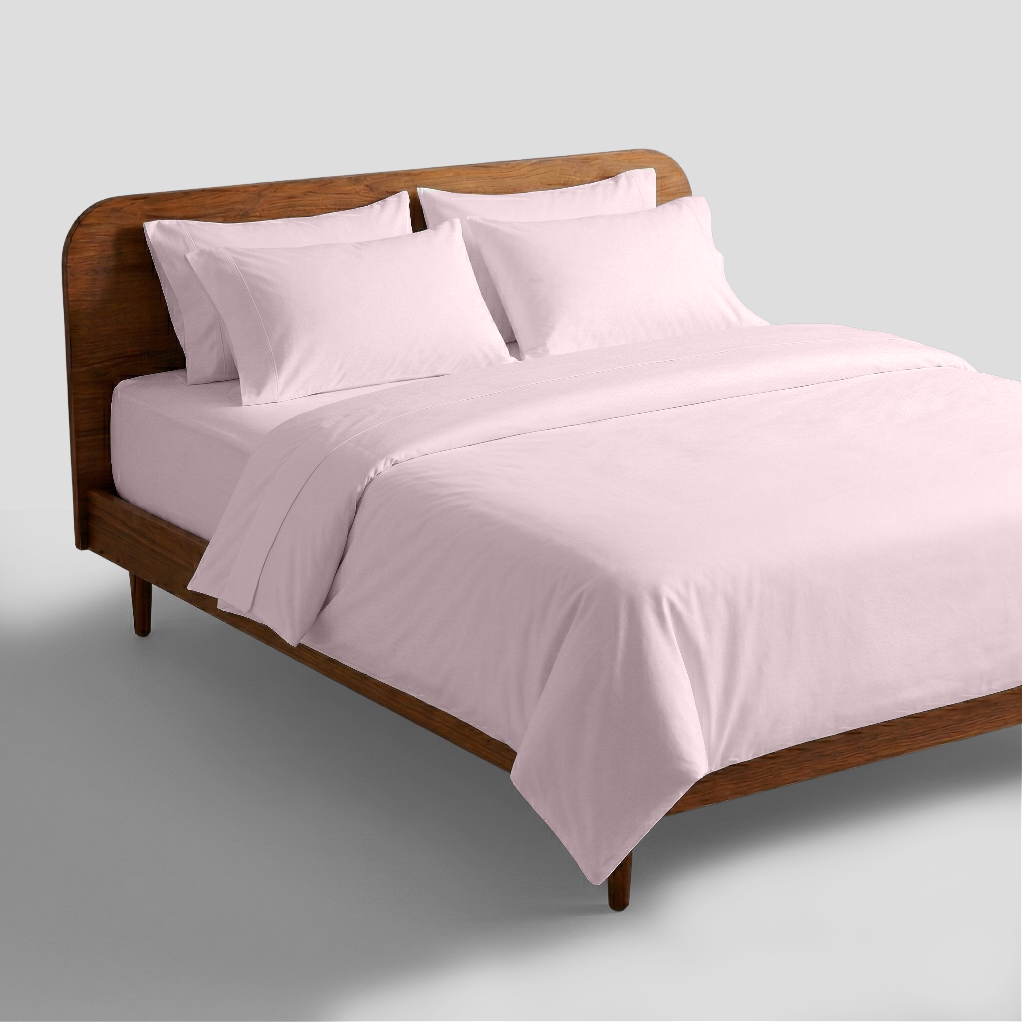 Soft Blush Organic Cotton Percale Oxford Pillowcases